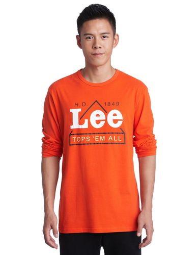 lee l/s tee 男式 长袖t恤 8752-5y3j 橙色 l